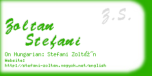 zoltan stefani business card